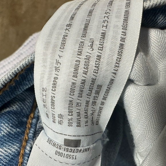 ABERCROMBIE & FITCH The 90's high rise straight plus size medium wash jean 16L - Picture 13 of 15